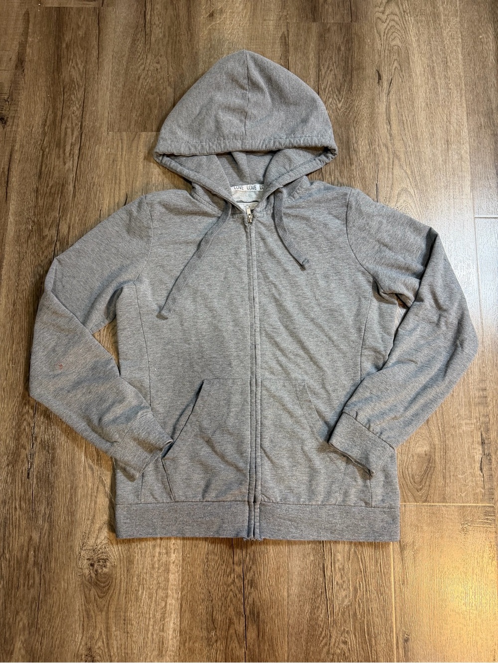 Reflex Gray Zip-Up Hoodie Sweatshirt